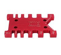Woodworking Tenon Card Caliper High Accuracy Wear Aluminum Alloy Measurement Tool for Professional Woodworkers and DIY Enthusiasts (Red)