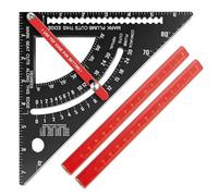 Woodworking Tool Carpenter Square Aluminium Rafter Framing Square Adjustable Combination Carpentry Triangle Ruler Lightweight Aluminum Construction Measuring Scale