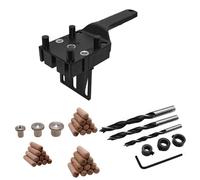 Woodworking Tool Handheld Drill Guide Hole Puncher Tool Dowelling Jig Drill Bit Drilling Locator Straight Hole Dowel Jig Set