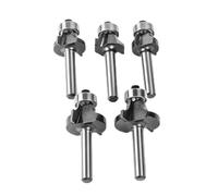 Woodworking Tools, Silver Black Plunge Routers for Woodworking 6mm Handle 5-Piece Set of Tungsten Steel Alloy Woodworking Milling Tools Corner Fillet Knife (TIKATARER49koqb07dg-2)