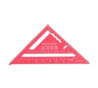 Woodworking Triangle Aluminum Alloy Electrophoretic Paint Clear Scale Triangle Carpenter Square (Red)