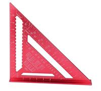 Woodworking Triangle Aluminum Alloy Ruler, Carpenter Square with Clear Engraved Scale, Red Resistant Measuring Triangle for Furniture Making and Angle