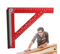 Woodworking Triangle Measuring Square - Aluminum Alloy Right Angle Carpenter Tool | Precision Angle Measurement, Durable Construction, Ideal for Woodworking, Carpentry, Construction Projects, Red