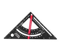 Woodworking Triangle Ruler, Aluminum Alloy Adjustable Triangle Ruler with Goniometer, Printed Scale for Accurate Angle Measurement, 7in Carpenter's Square for Saw Guide and