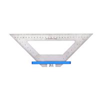 Woodworking Triangle Ruler, Carpenter Square Tool, 140mm Dual Scale Measuring Scribing Tool with Aluminium Alloy and Stainless Steel, Ruler for Woodworking and DIY Pr (Blue)