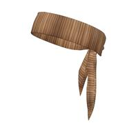 Woodworking Vertical Planks Oak Wood Print Unisex Sport Tie Up Headband Hair Band Ninja Running Headbands