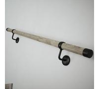 Woodworx Premium Driftwood 1.2M Indoor Stair Handrail Kit Easy Install All In One Box Including Brackets And Endcaps 5Yr Guarantee