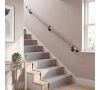 Woodworx Premium Driftwood 2.4M Indoor Stair Handrail Kit Easy Install All In One Box With Brackets And Endcaps 5Yr Guarantee