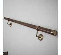 Woodworx Premium Ebony 1.2M Indoor Stair Handrail Kit. Easy Install All In One Box With Brackets & Endcaps - 5Yr Guarantee
