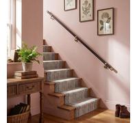 Woodworx Premium Ebony 2.4M Indoor Stair Handrail Kit. Easy Install All In One Box With Brackets & Endcaps - 5Yr Guarantee