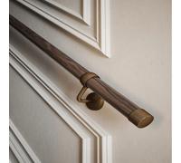 Woodworx Premium Ebony - 3.6M Indoor Stair Handrail Kit. Easy Install All In One Box With Brackets & Endcaps - 5Yr Guarantee