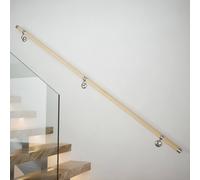 Woodworx Solid Pine Premium Easy Install Indoor Modern Stair Handrail Kit 2.4m in Light Oak Woodworx Light Oak
