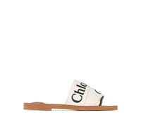 Woody Flat Mules, female, Chloé, Sliders, White, 3 UK, Shoes 3 UK