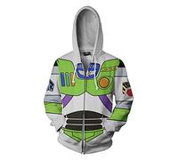 Woody Hoodie Buzz Lightyear Jacket 3D Print Hooded Zipper Sweatshirt Fancy Cosplay Men's Long Sleeve Sports Outerwear 2XL