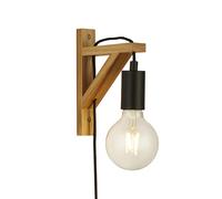 woody natural table lamp in matt black