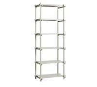 Woody Shelving 2.0 Bookcase High Smokey Grey/Steel
