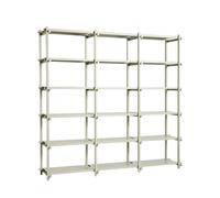 Woody Shelving 2.0 Bookcase Large Smokey Grey/Steel