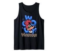 Woody Woodpecker Blue Graffiti Pop Style Tank Top