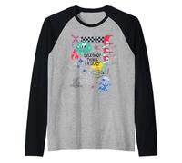 Woody Woodpecker Street Chaos Collage Raglan Baseball Tee