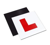 WOODZYCO 2-Pack Magnetic L Plates for Cars - Extra Thick & Durable Learner Plates - Strong Hold, Scratch-Free, Weatherproof, Easy to Remove - No Blow-Off or Melting