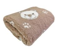 WOOF AND PUP | Non Slip Vet Bedding | Brown Teddy Bear Pattern | Machine Washable | UK Manufactured | Non-slip | Dog Bed | Whelping | Vet bed (Small 50xcm x 75cm (20" x 30"))