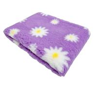 WOOF AND PUP | Non Slip Vet Bedding | Daisy Flower Pattern | Machine Washable | UK Manufactured | Non-slip | Dog Bed | Whelping | Vet Bed (Lilac Daisy, Small 50cm x 75cm (20" x 30"))