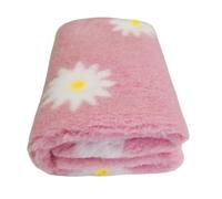 WOOF AND PUP | Non Slip Vet Bedding | Daisy Flower Pattern | Machine Washable | UK Manufactured | Non-slip | Dog Bed | Whelping | Vet Bed (Pink Daisy, 150cm x 100cm (60" x 40"))