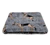 WOOF AND PUP | Non Slip Vet Bedding | German Shepherd Design | Machine Washable | UK Manufactured | Non-slip | Dog Bed | Whelping | Vet bed (Medium 100cm x 75cm (40" x 30"))