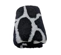 WOOF AND PUP NON SLIP VET BEDDING, Giraffe Pattern, Dog Bedding, Dogs, Puppies, Cats, Fleece, Non-Slip Ribbed Vet Bed, Ribbed Vetbed Fleece Whelping (Small 50cm x 75cm, Black Grey Giraffe)