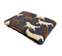 WOOF AND PUP | Non Slip Vet Bedding | Grey, Brown & Beige Retriever Pattern | Machine Washable | UK Manufactured | Non-slip | Dog Bed | Whelping | Vet bed (Small 50cm x 75cm (20" x 30"))