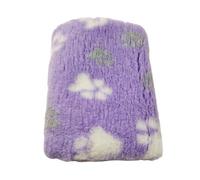 Woof And Pup NON SLIP VET BEDDING, Lilac With Grey & White Paws Print, Dog Bedding, Dogs, Puppies, Cats, Rabbits & Small Pets, Non-Slip Ribbed Vet Bed, (Small 50cm x 75cm)