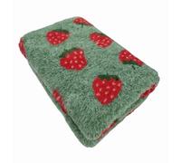 WOOF AND PUP | Non Slip Vet Bedding | Strawberry Pattern | Machine Washable | UK Manufactured | Non-slip | Dog Bed | Whelping | Vet Bed | Strawberries (Green, 50cm x 75cm (20" x 30"))