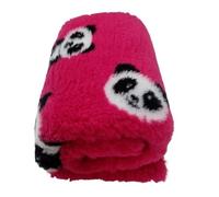 Woof And Pup Non-Slip Vet Bedding, Washable, Quick Drying, for Dogs, Puppies, Cats, Rabbits & Small Pets, Non Slip Ribbed Vet Bed, (Large 150cm x 100cm, Pink Panda)