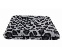 WOOF AND PUP Non-Slip Vet Bedding, Washable, Quick Drying, for Dogs, Puppies, Cats, Rabbits & Small Pets, Non Slip Ribbed Vet Bed, (Small 50cm x 75cm, Black Grey Leopard)