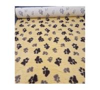 Woof And Pup Non-Slip Vet Bedding, Washable, Quick Drying, for Dogs, Puppies, Cats, Rabbits & Small Pets, Non Slip Ribbed Vet Bed, (Small 50cm x 75cm, Pampus Brown Paws)