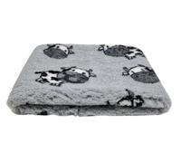 Woof And Pup Non-Slip Vet Bedding, Washable, Quick Drying, for Dogs, Puppies, Cats, Rabbits & Small Pets, Non Slip Ribbed Vet Bed, (Small 50cm x 75cm, Grey Cow)