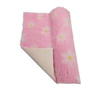 Woof And Pup Non-Slip Vet Bedding, Washable, Quick Drying, for Dogs, Puppies, Cats, Rabbits & Small Pets, Non Slip Ribbed Vet Bed, (Large 150cm x 100cm, Pink Daisy Flower)