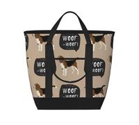 Woof Beagle,Lunch Bags Large Capacity Insulated Tote Bag For Women Men Work Picnic Travel