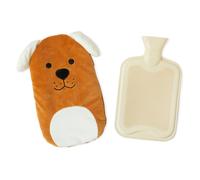 Woof! Brown Dog Plush Fleece 2L Hot Water Bottle