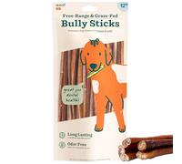 WOOF Bully Sticks Dog Treats - Chew Sticks for Dogs - Long-Lasting Dog Chew Treats - Dog Products Made with Free-Range, Grass-Fed Beef - 12" Sticks - 10pk