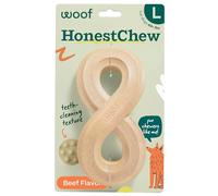 WOOF HonestChew Dog Toy Infinity - Long Lasting Dog Chews - Made with Plant-Based Ingredients - Splinter-Resistant - Great for Cane Corsos, Bulldogs, Rottweilers, and Other Power Chewers - Large