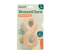 WOOF HonestChew Dog Toy Infinity - Long Lasting Dog Chews - Made with Plant-Based Ingredients - Splinter-Resistant - Great for Cane Corsos, Bulldogs, Rottweilers, and Other Power Chewers - Large