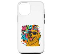 "WOOF! I'm 4 Golden Retriever Birthday- Fun Dog Case for iPhone 12/12 Pro