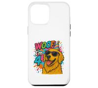 "WOOF! I'm 4 Golden Retriever Birthday- Fun Dog Case for iPhone 12 Pro Max