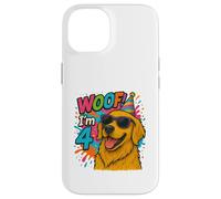 "WOOF! I'm 4 Golden Retriever Birthday- Fun Dog Case for iPhone 14