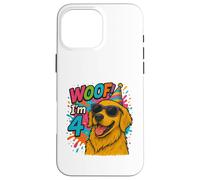 "WOOF! I'm 4 Golden Retriever Birthday- Fun Dog Case for iPhone 16 Pro Max