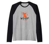 Woof It Up: Playful Dog Lover Design for Pet Enthusiasts Raglan Baseball Tee, Men, Black/Athletic Heather, M