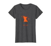 Woof It Up: Playful Dog Lover Design for Pet Enthusiasts T-Shirt, Women, Dark Heather Grey, XL