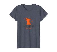 Woof It Up: Playful Dog Lover Design for Pet Enthusiasts T-Shirt, Women, Heather Blue, XL