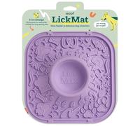 Woof LickMat - Easy-to-Clean Lick Mat for Dogs - Slow Feeder Mat with Non-Slip Design - BPA-Free Silicone Lick Mat - Interactive Dog Toys - Lavender